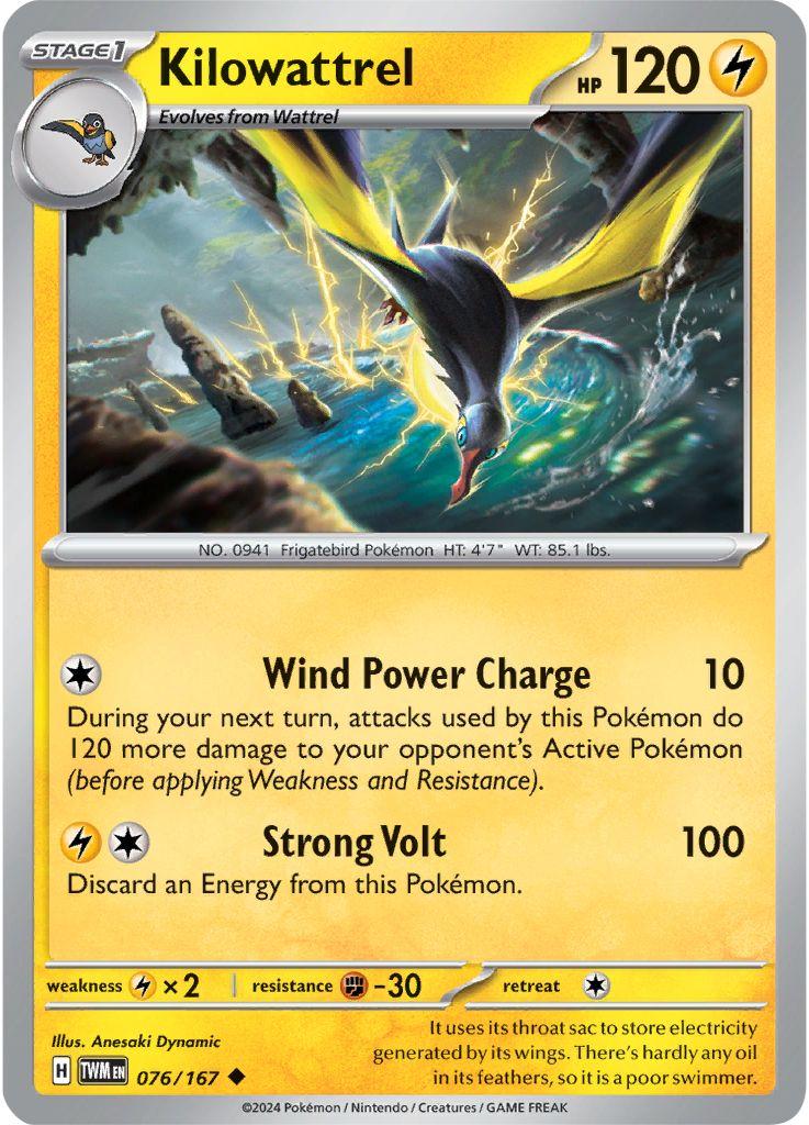 076/167 · Kilowattrel · Reverse Holo (TWM) by Dusk TCG on MYNTED