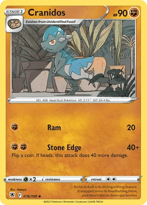 076/189 Cranidos - Astral Radiance by Poké Zen DXB on MYNTED