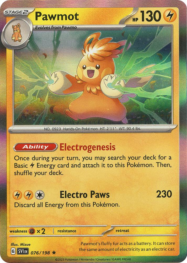 076/198 Pawmot Normal · Scarlet & Violet (SVI) by PokeMarsi on MYNTED