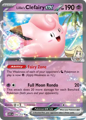 076/217 Lillie's Clefairy ex - Ascended Heroes by Poké Zen DXB on MYNTED