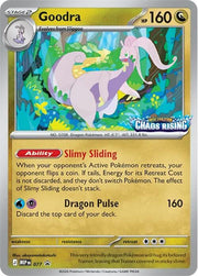 Goodra - 077 Mega Evolution - Chaos Rising (SEALED) Stamped Prerelease Promo