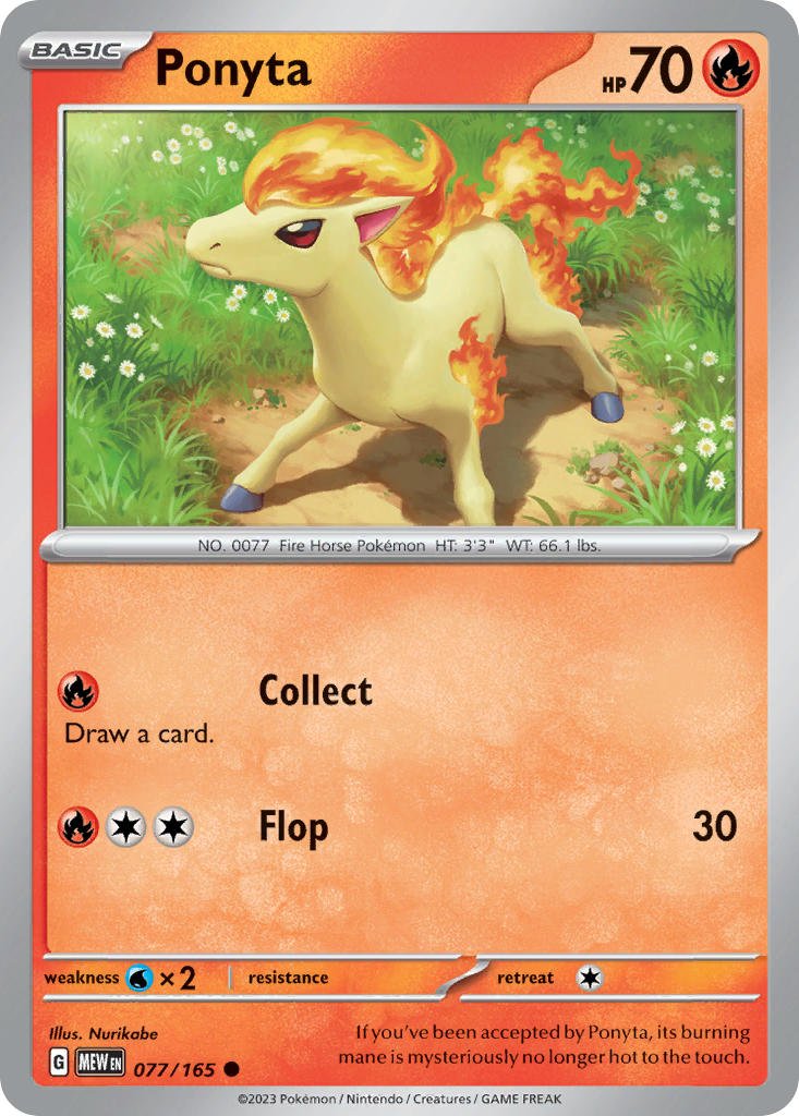 077/165 Ponyta - Reverse Holo - 151 (MEW) by Poké Zen DXB on MYNTED