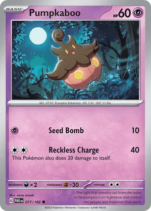 077/182 Pumpkaboo - Reverse Holo - Paradox Rift by Poké Zen DXB on MYNTED