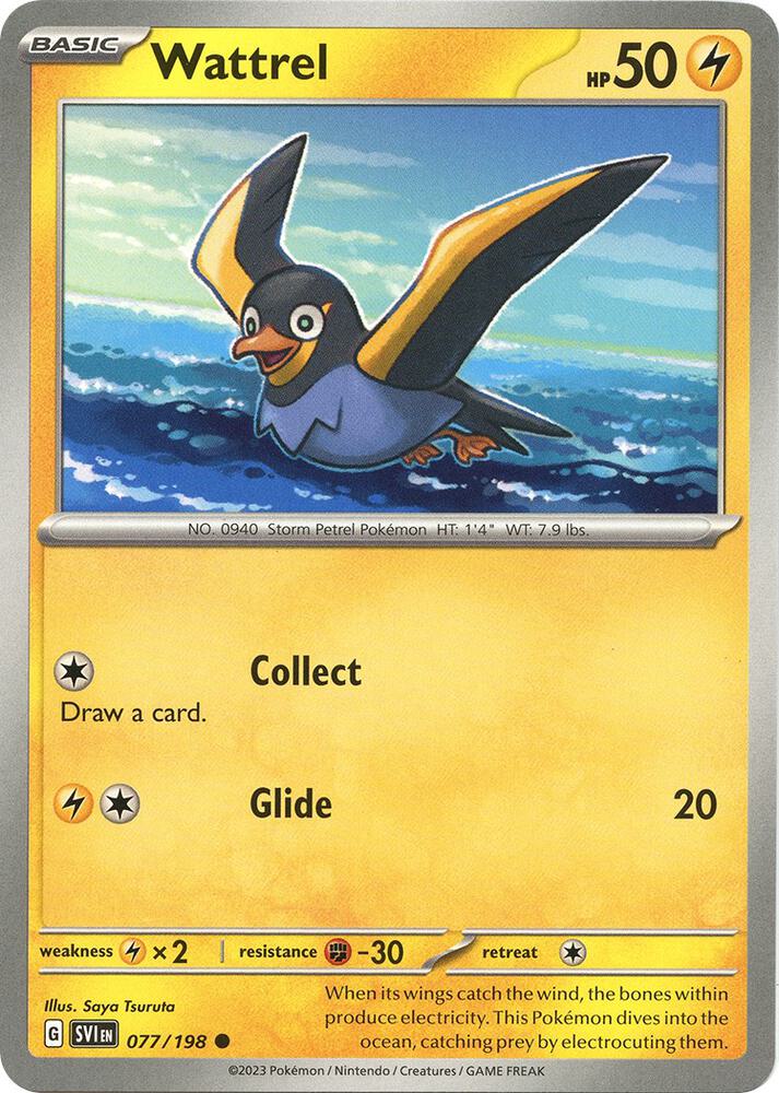 077/198 Wattrel Normal · Scarlet & Violet (SVI) by PokeMarsi on MYNTED