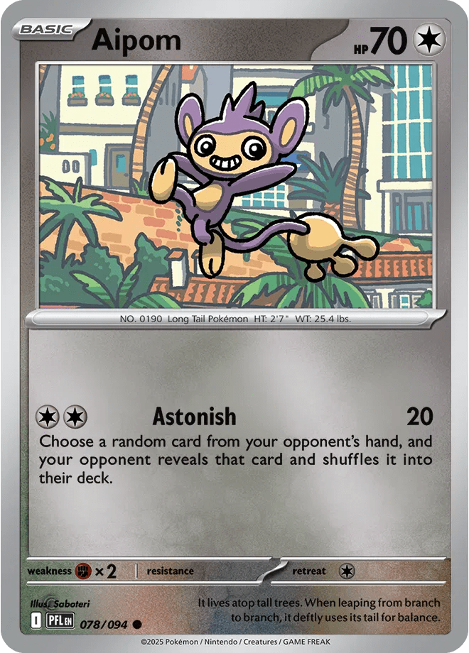 078/094 Aipom - Reverse Holo - Phantasmal Flames by Poké Zen DXB on MYNTED