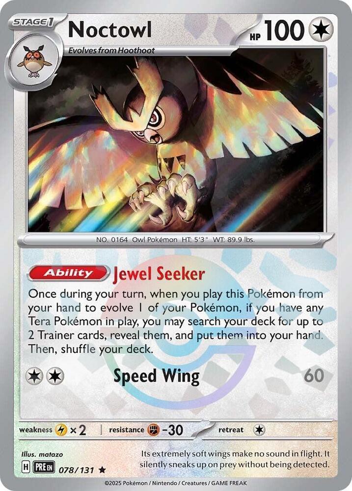 078/131 · Noctowl · Poké Ball Pattern (PRE) by Dusk TCG on MYNTED