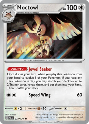 078/131 Noctowl - Reverse Holo - Prismatic Evolutions by Poké Zen DXB on MYNTED