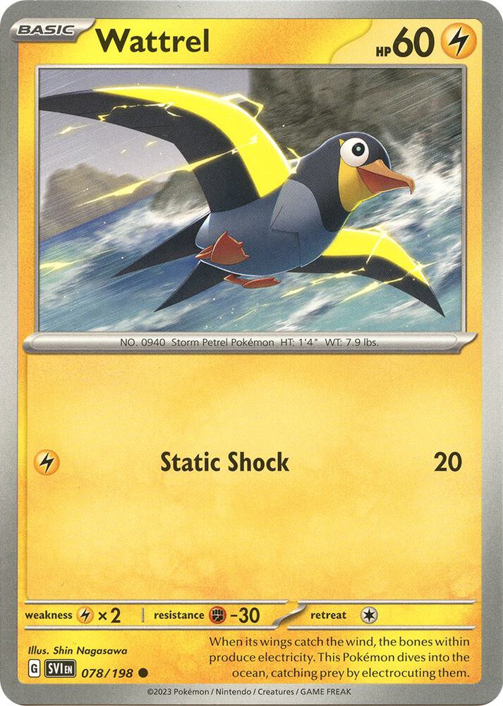 078/198 Wattrel Normal · Scarlet & Violet (SVI) by PokeMarsi on MYNTED