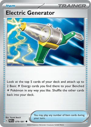 079/091 Electric Generator - Reverse Holo - Paldean Fates by Poké Zen DXB on MYNTED