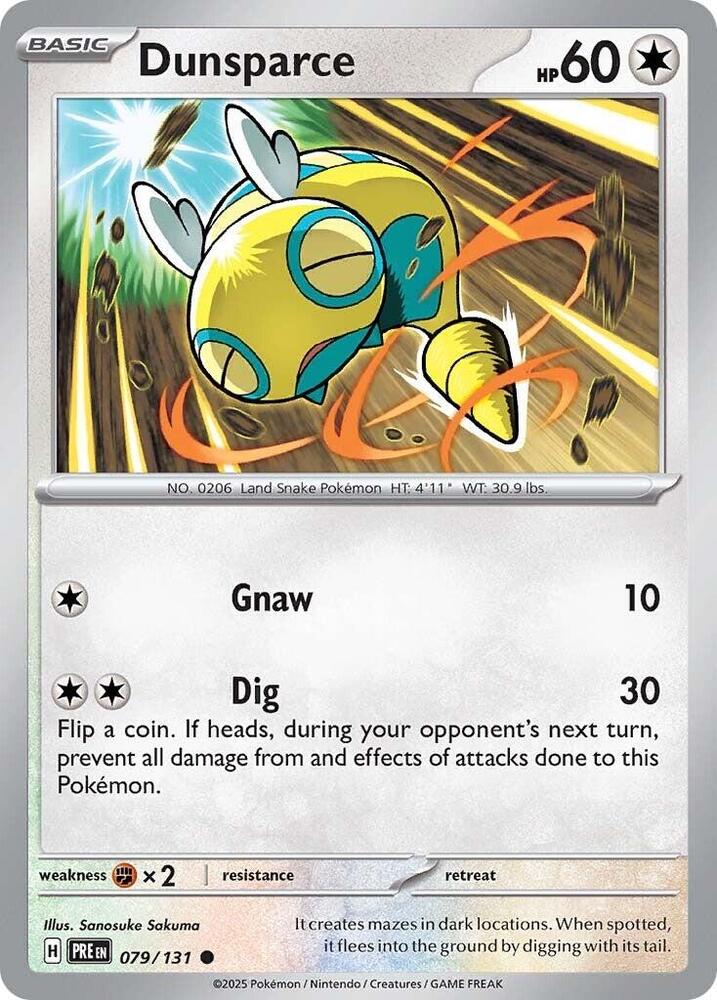 079/131 · Dunsparce · Reverse Holo (PRE) by Dusk TCG on MYNTED