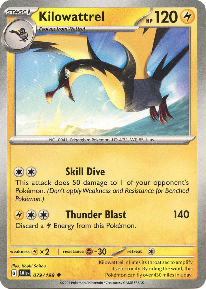 079/198 Kilowattrel Normal · Scarlet & Violet (SVI) by PokeMarsi on MYNTED
