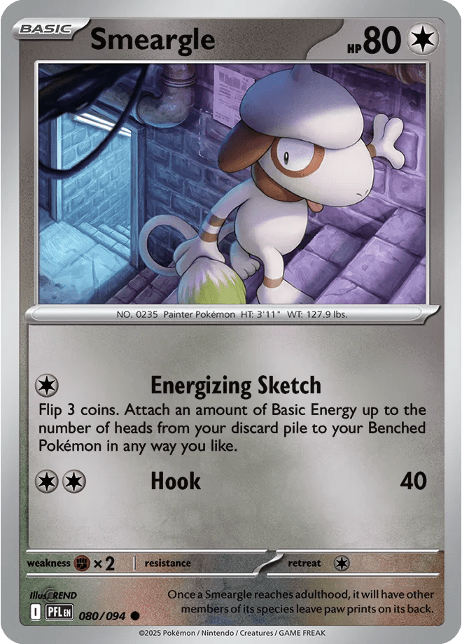 080/094 Smeargle - Reverse Holo - Phantasmal Flames by Poké Zen DXB on MYNTED