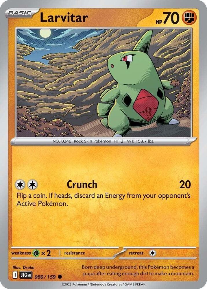 080/159 Larvitar Normal · Journey Together (JTG) by PokeMarsi on MYNTED