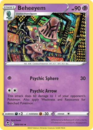 080/195 Beheeyem - Reverse Holo - Silver Tempest by Poké Zen DXB on MYNTED