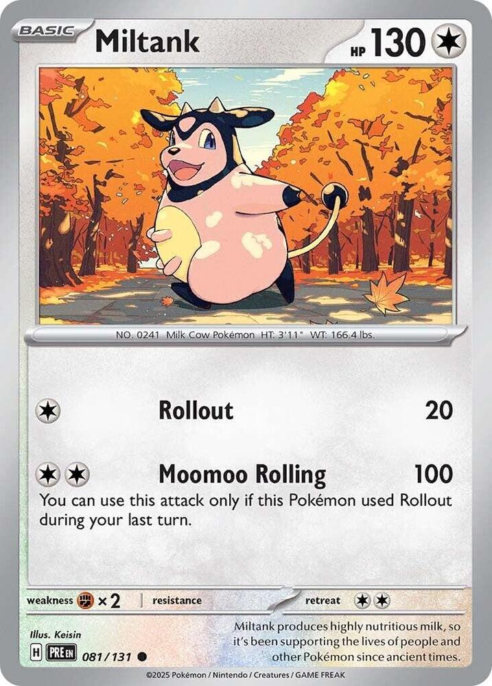 081/131 · Miltank · Reverse Holo (PRE) by Dusk TCG on MYNTED