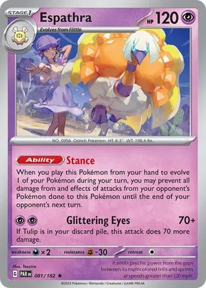 081/182 Espathra - Reverse Holo - Paradox Rift by Poké Zen DXB on MYNTED