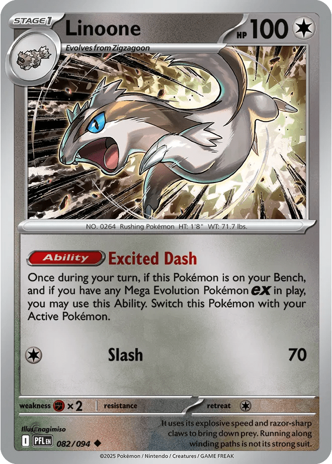 082/094 Linoone - Reverse Holo - Phantasmal Flames by Poké Zen DXB on MYNTED