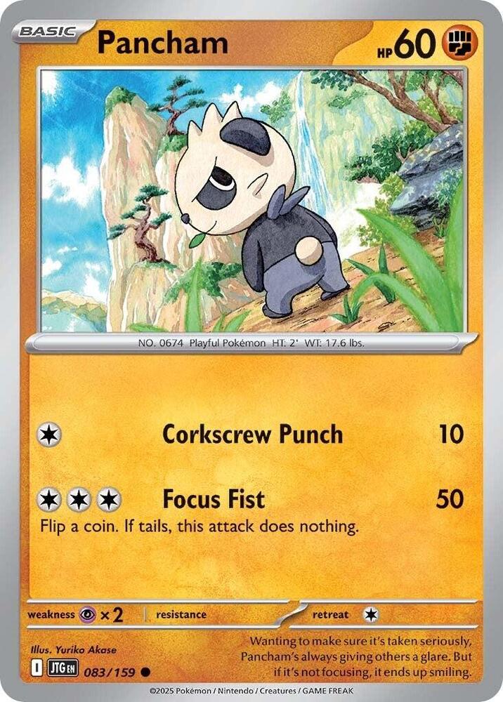 083/159 Pancham Reverse Holo · Journey Together (JTG) by PokeMarsi on MYNTED
