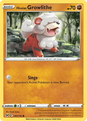 083/196 Hisuian Growlithe - Lost Origin by Poké Zen DXB on MYNTED
