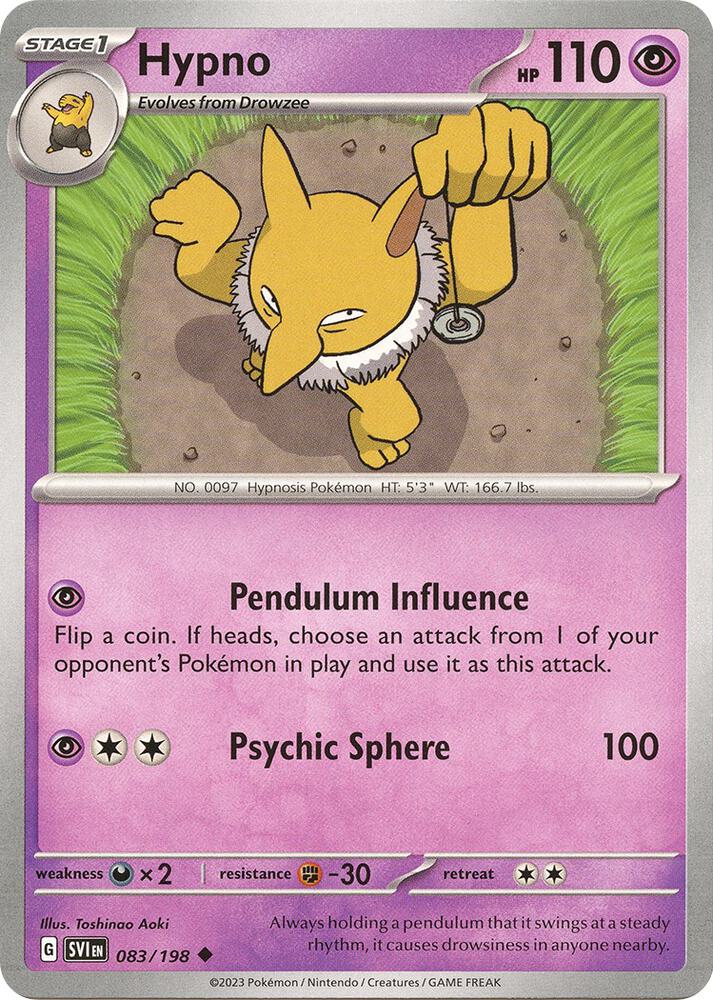 083/198 Hypno Normal · Scarlet & Violet (SVI) by PokeMarsi on MYNTED