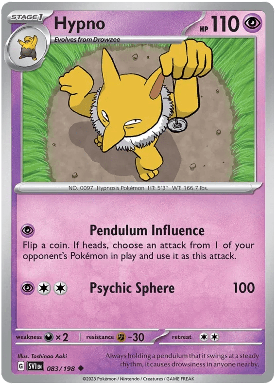 083/198 Hypno - Reverse Holo - Scarlet & Violet by Poké Zen DXB on MYNTED