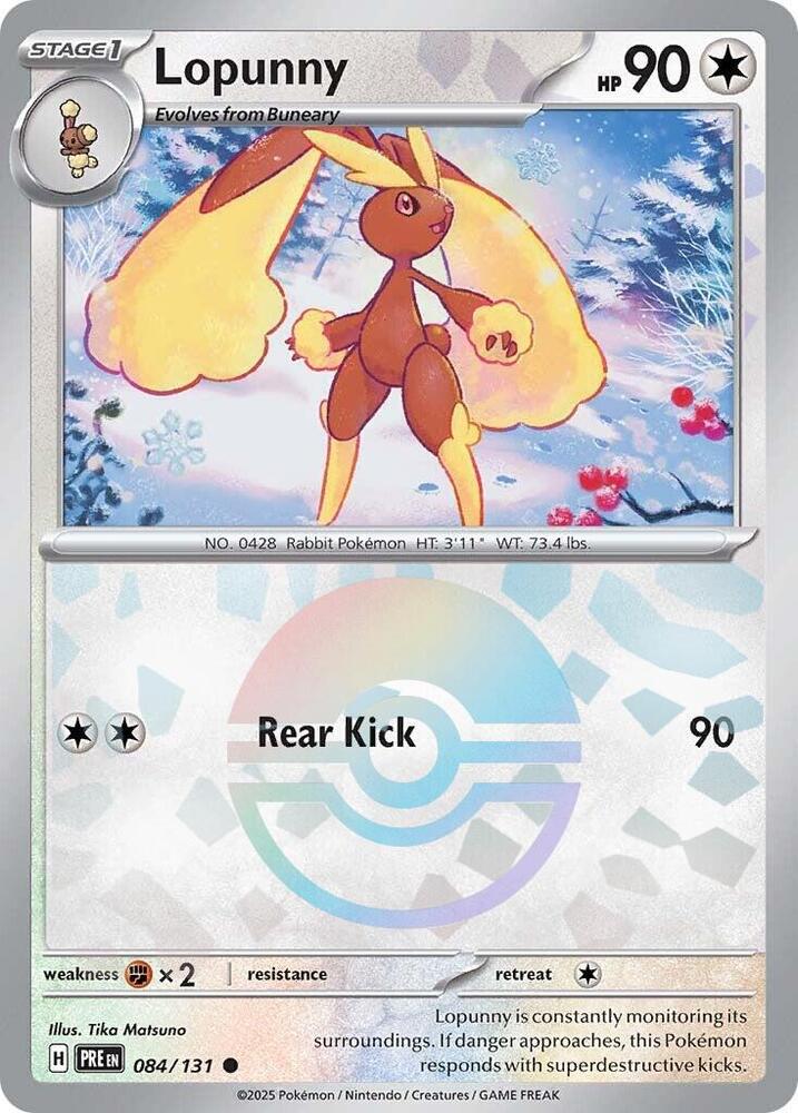 084/131 · Lopunny · Poké Ball Pattern (PRE) by Dusk TCG on MYNTED