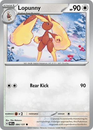 084/131 Lopunny - Reverse Holo - Prismatic Evolutions by Poké Zen DXB on MYNTED