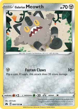 084/159 Galarian Meowth - Crown Zenith by Poké Zen DXB on MYNTED