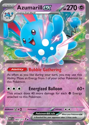 084/217 Azumarill ex - Ascended Heroes by Poké Zen DXB on MYNTED