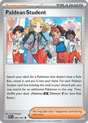 085/091 Paldean Student - Reverse Holo - Paldean Fates by Poké Zen DXB on MYNTED
