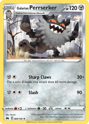 085/159 Galarian Perrserker - Crown Zenith by Poké Zen DXB on MYNTED