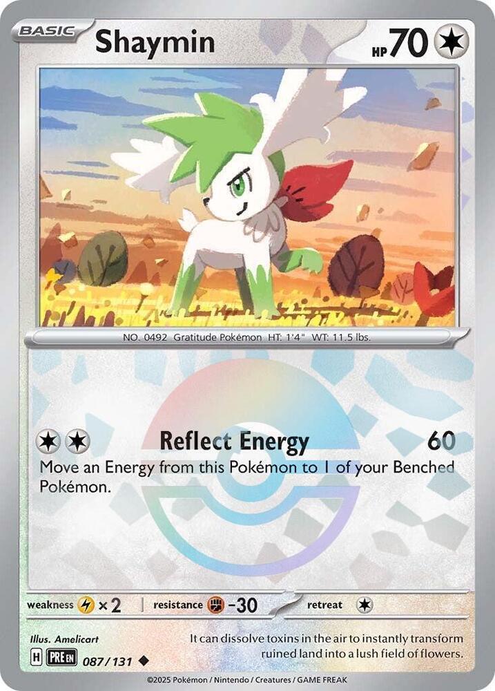 087/131 · Shaymin · Poké Ball Pattern (PRE) by Dusk TCG on MYNTED