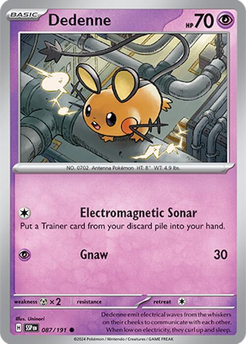 087/191 Dedenne Normal · Surging Sparks (SSP) by PokeMarsi on MYNTED