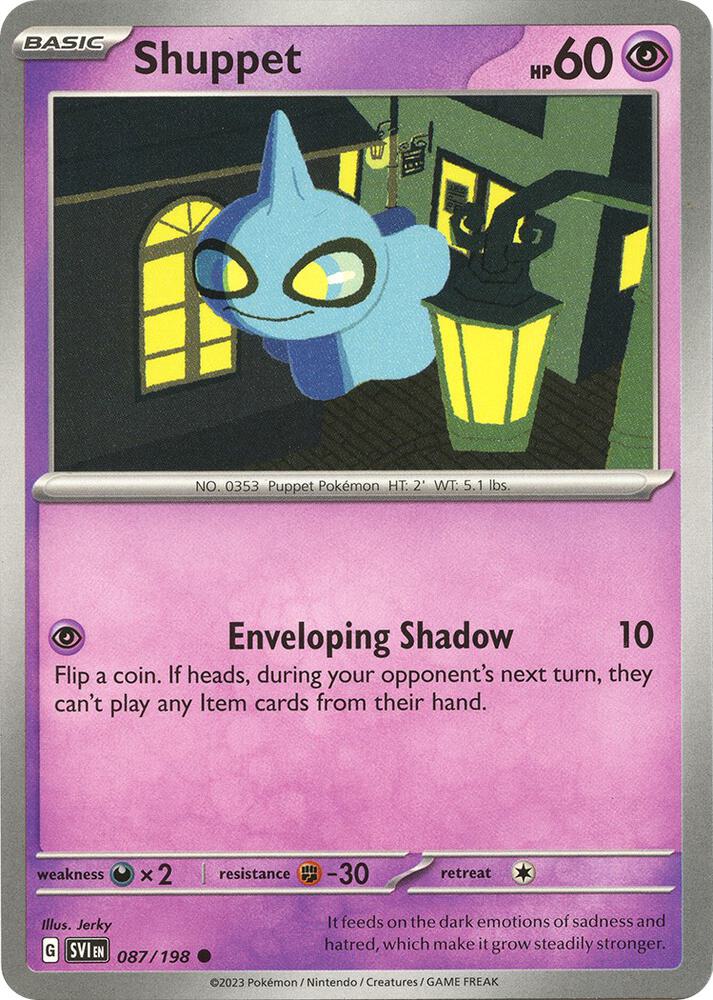 087/198 Shuppet Normal · Scarlet & Violet (SVI) by PokeMarsi on MYNTED