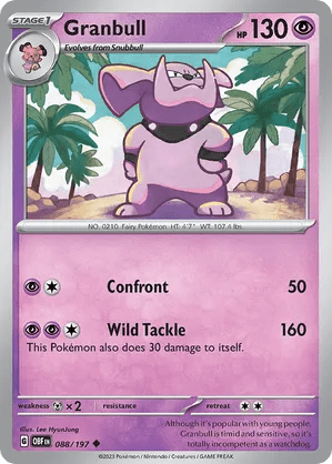 088/197 Granbull - Obsidian Flames by Poké Zen DXB on MYNTED