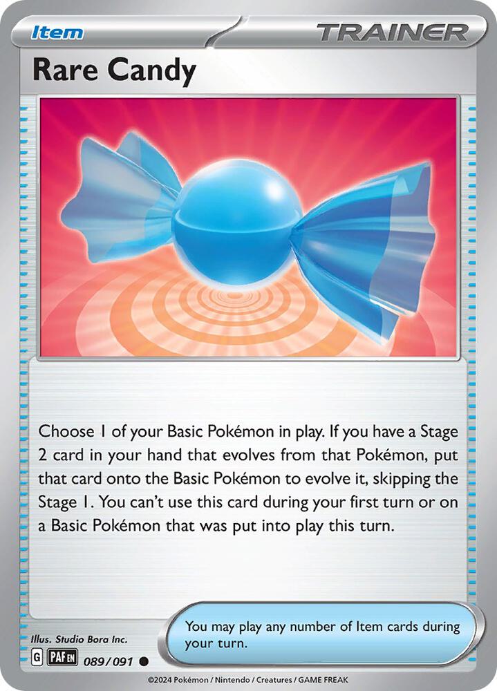 089/091 Rare Candy Trainer Item Normal · Paldean Fates (PAF) by PokeMarsi on MYNTED