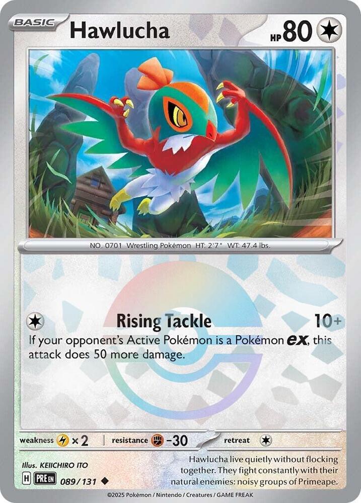 089/131 · Hawlucha · Poké Ball Pattern (PRE) by Dusk TCG on MYNTED