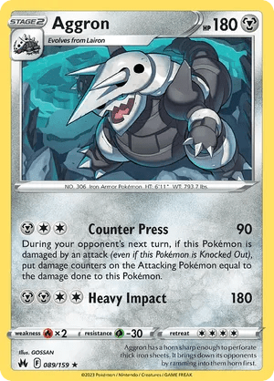 089/159 Aggron - Crown Zenith by Poké Zen DXB on MYNTED