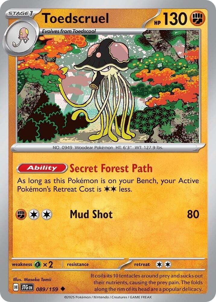 089/159 Toedscruel Normal · Journey Together (JTG) by PokeMarsi on MYNTED