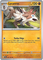 090/162 Lycanroc Reverse Holo · Temporal Forces (TEF) by PokeMarsi on MYNTED