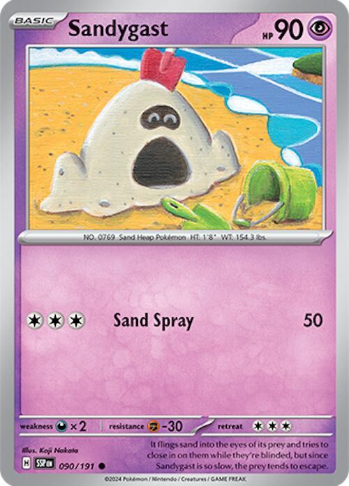 090/191 Sandygast Normal · Surging Sparks (SSP) by PokeMarsi on MYNTED