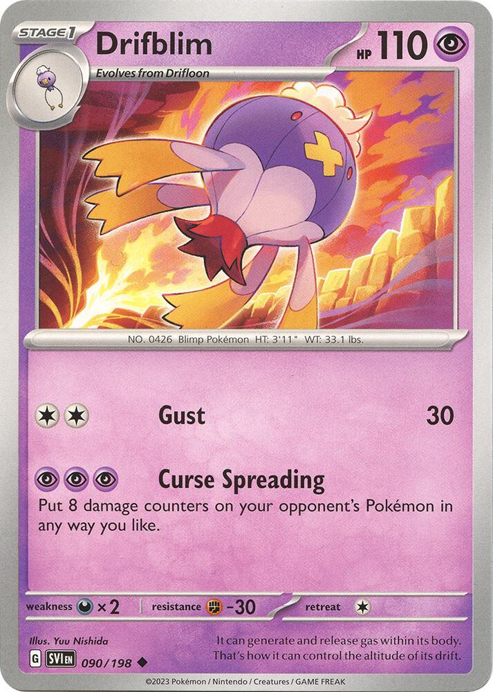 090/198 Drifblim Normal · Scarlet & Violet (SVI) by PokeMarsi on MYNTED