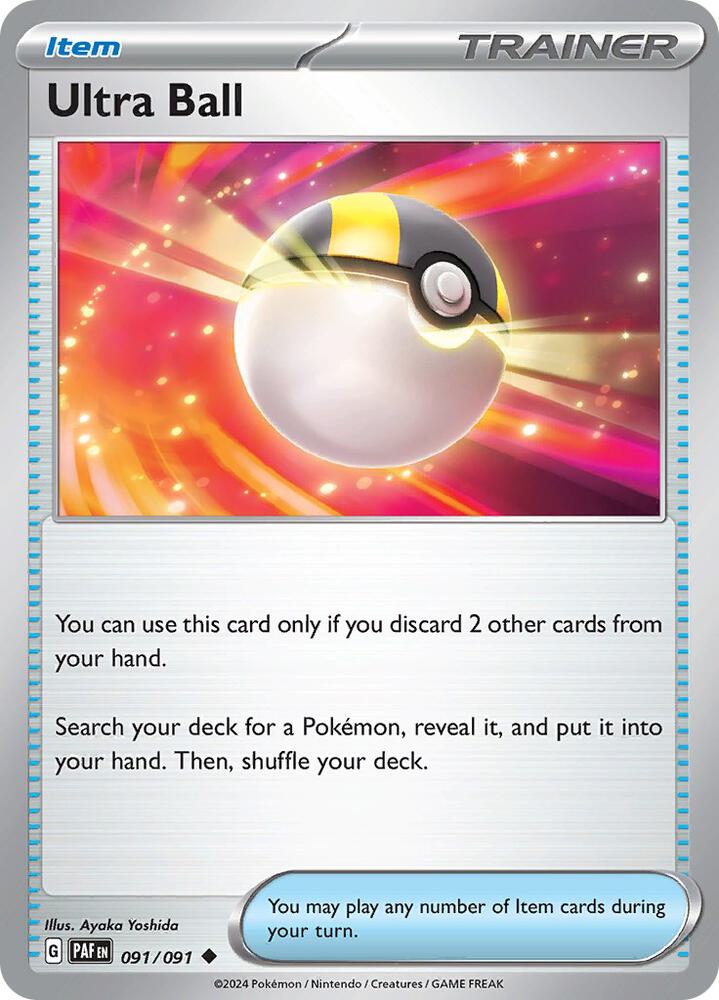091/091 Ultra Ball Trainer Item Normal · Paldean Fates (PAF) by PokeMarsi on MYNTED