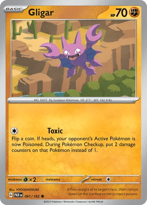 091/182 Gligar - Reverse Holo - Paradox Rift by Poké Zen DXB on MYNTED