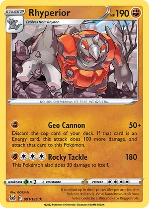 091/196 Rhyperior - Lost Origin by Poké Zen DXB on MYNTED