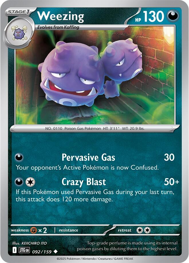 092/159 Weezing Normal · Journey Together (JTG) by PokeMarsi on MYNTED