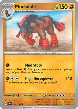 092/162 Mudsdale - Reverse Holo - Temporal Forces by Poké Zen DXB on MYNTED