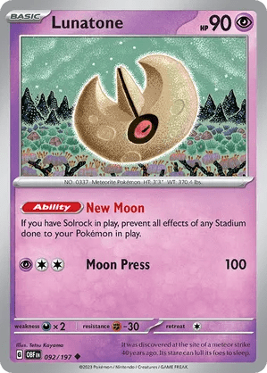 092/197 Lunatone - Obsidian Flames by Poké Zen DXB on MYNTED