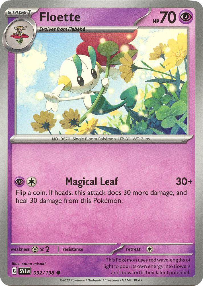 092/198 Floette Normal · Scarlet & Violet (SVI) by PokeMarsi on MYNTED