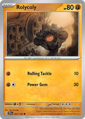 093/162 Rolycoly - Reverse Holo - Temporal Forces by Poké Zen DXB on MYNTED